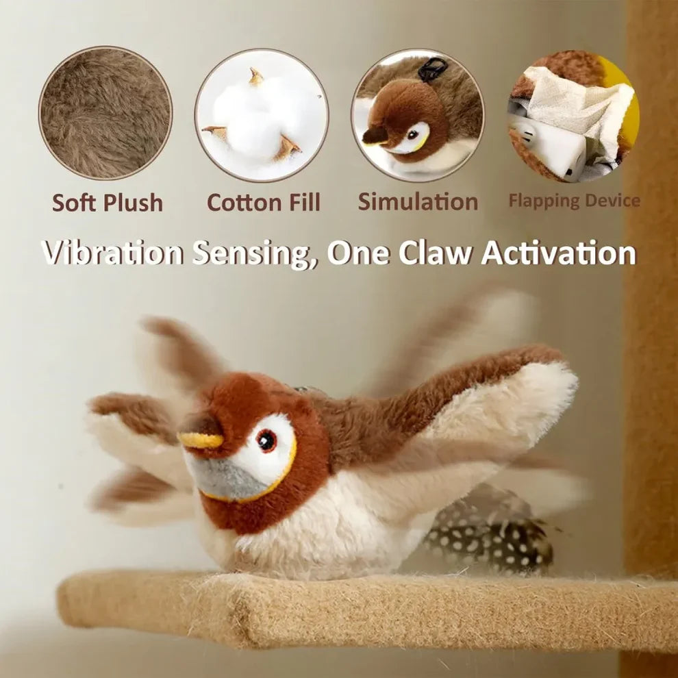 Interactive Chirping & Flapping Toy for Pets