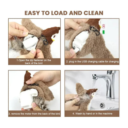Interactive Chirping & Flapping Toy for Pets